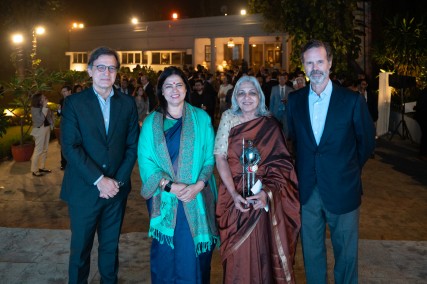 Agustín Pániker and Vibha Maurya receive the IV Spain-India Award