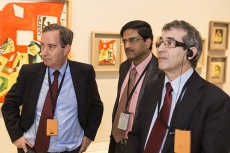 El secretario general de la FCEI, Alonso Dezcallar, acompañó a los Líderes durante la visita al museo
