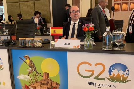 Miquel Iceta participa en la reunión de ministros de Cultura del G20 en la India