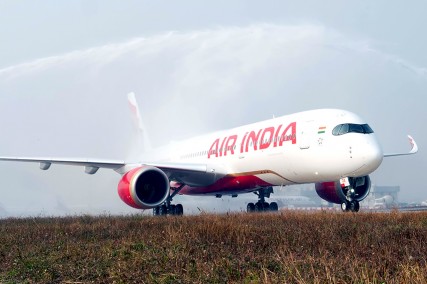 Air India recibe su primer Airbus A350 con sus colores distintivos